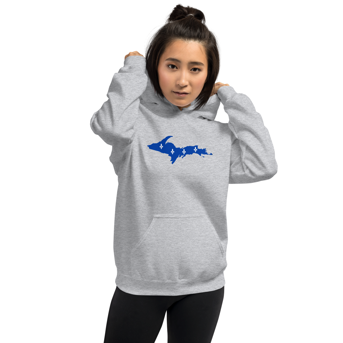 Michigan Upper Peninsula Hoodie (w/ UP Quebec Flag Outline) | Unisex Standard