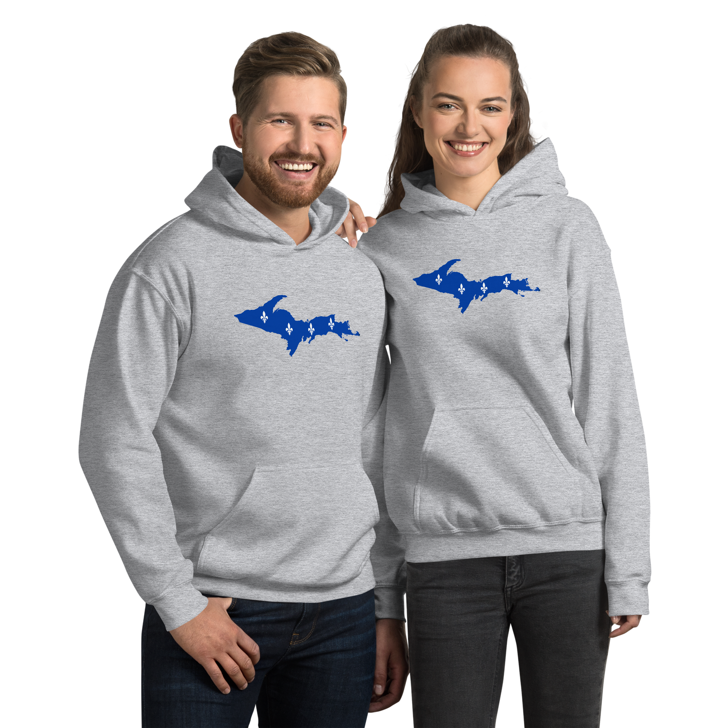 Michigan Upper Peninsula Hoodie (w/ UP Quebec Flag Outline) | Unisex Standard