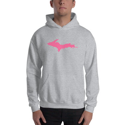 Michigan Upper Peninsula Hoodie (w/ Pink UP Outline) | Unisex Standard