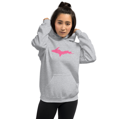 Michigan Upper Peninsula Hoodie (w/ Pink UP Outline) | Unisex Standard