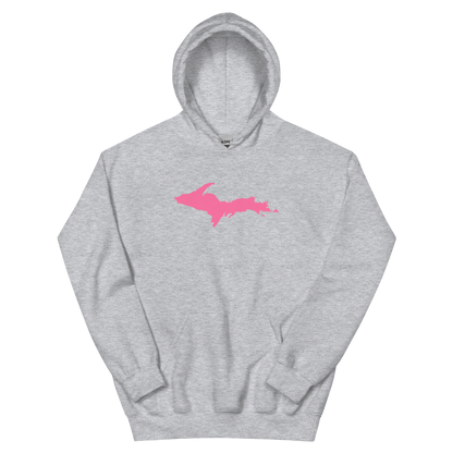 Michigan Upper Peninsula Hoodie (w/ Pink UP Outline) | Unisex Standard