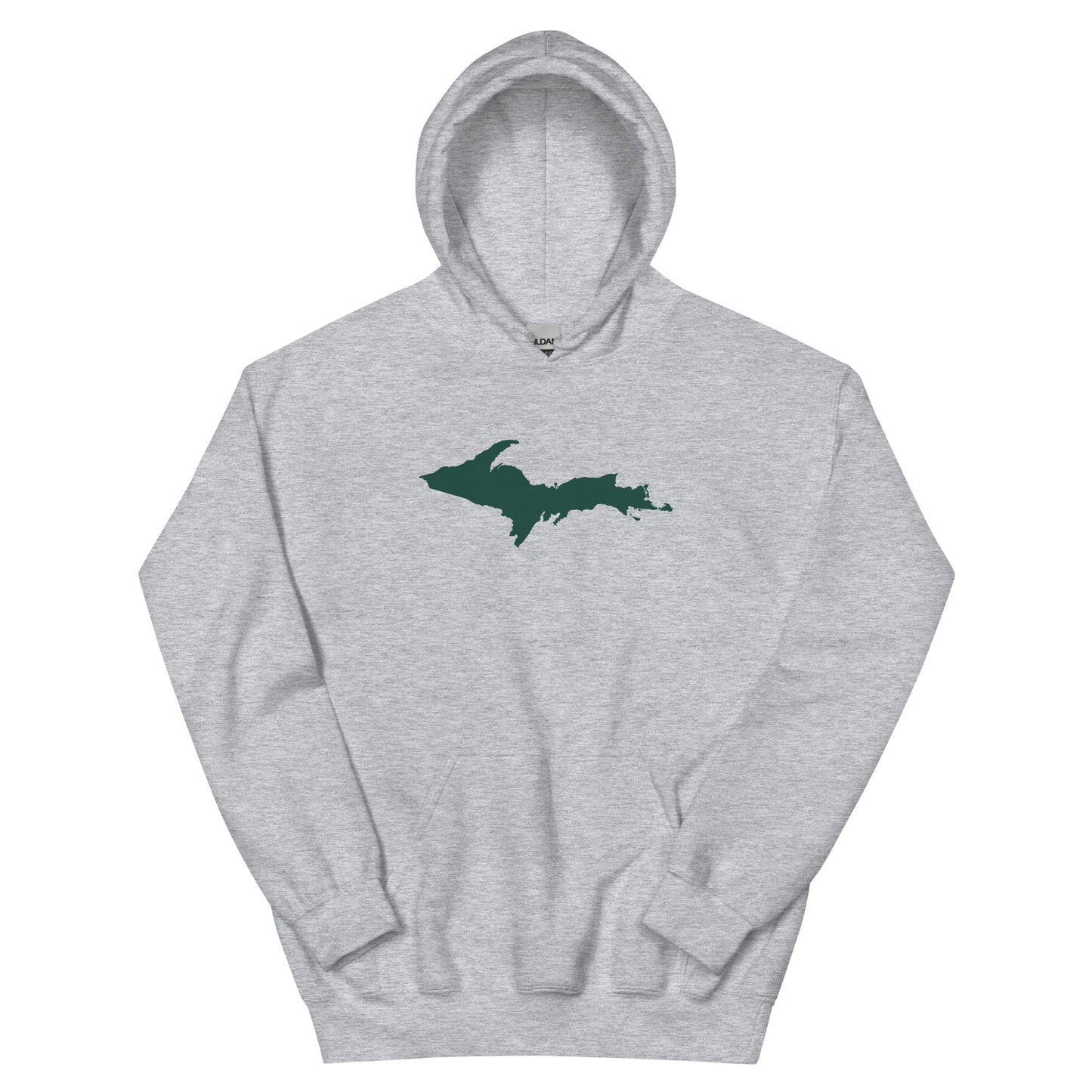 Michigan Upper Peninsula Hoodie (w/ Green UP Outline) | Unisex Standard