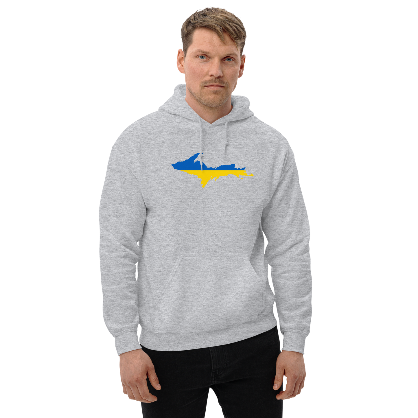 Michigan Upper Peninsula Hoodie (w/ UP Ukraine Outline) | Unisex Standard