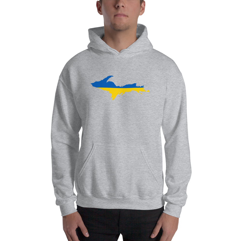 Michigan Upper Peninsula Hoodie (w/ UP Ukraine Outline) | Unisex Standard