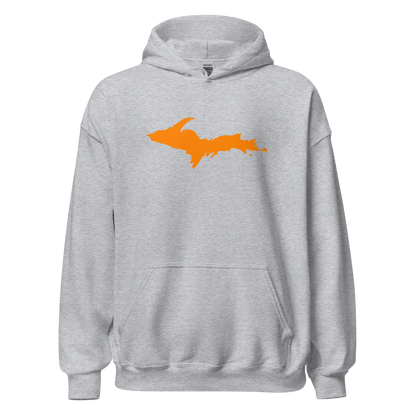 Michigan Upper Peninsula Hoodie (w/ Orange UP Outline) | Unisex Standard