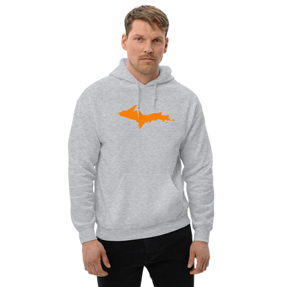 Michigan Upper Peninsula Hoodie (w/ Orange UP Outline) | Unisex Standard