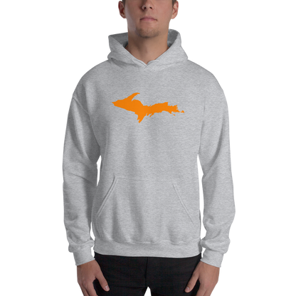 Michigan Upper Peninsula Hoodie (w/ Orange UP Outline) | Unisex Standard