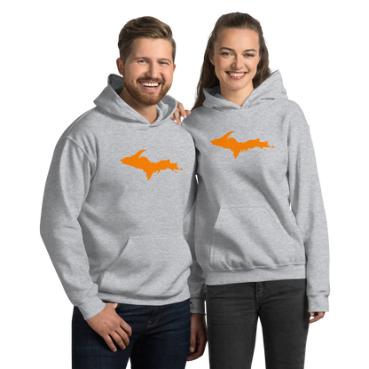 Michigan Upper Peninsula Hoodie (w/ Orange UP Outline) | Unisex Standard