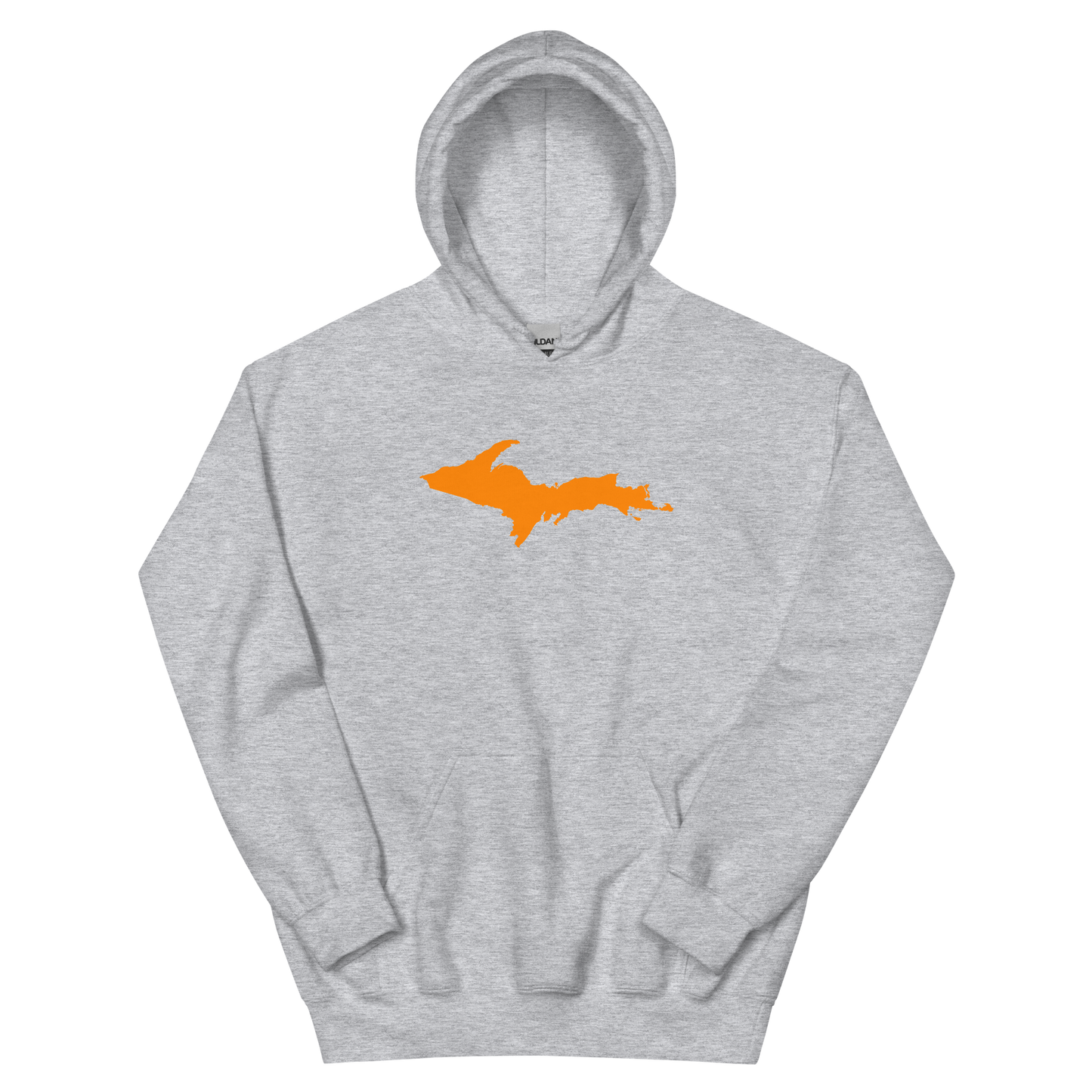 Michigan Upper Peninsula Hoodie (w/ Orange UP Outline) | Unisex Standard