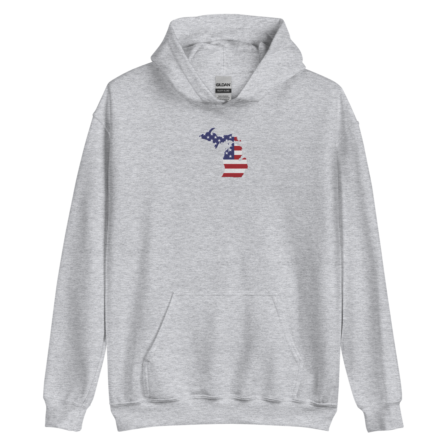 Michigan Hoodie (w/ MI USA Flag) | Unisex Standard - Emb.