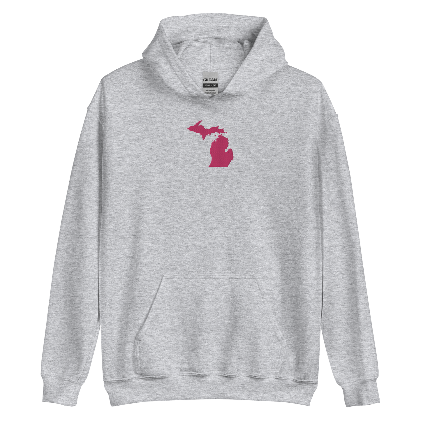 Michigan Hoodie (w/ Pink MI Outline) | Unisex Standard - Emb.