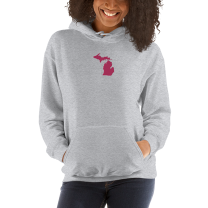 Michigan Hoodie (w/ Pink MI Outline) | Unisex Standard - Emb.