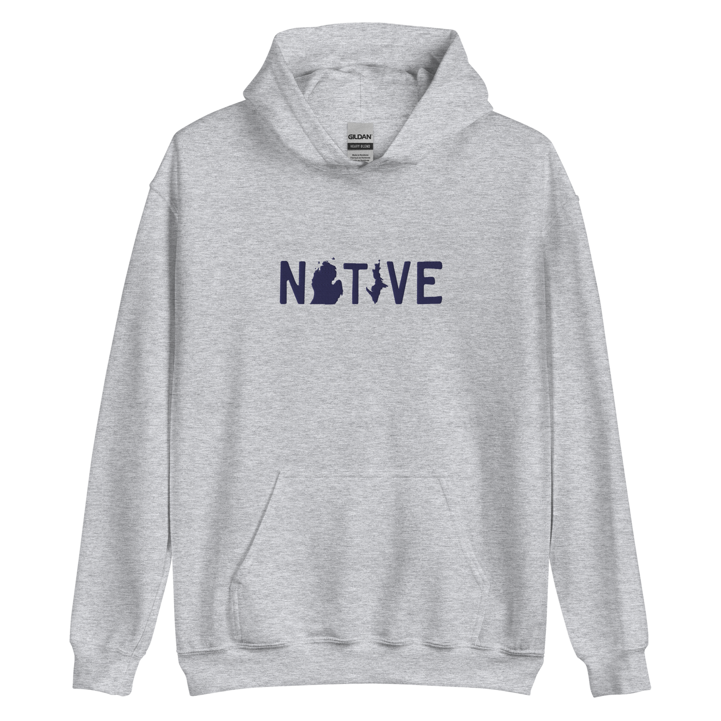 Michigan 'Native' Hoodie (Licence Plate Font) | Unisex Standard - Emb.