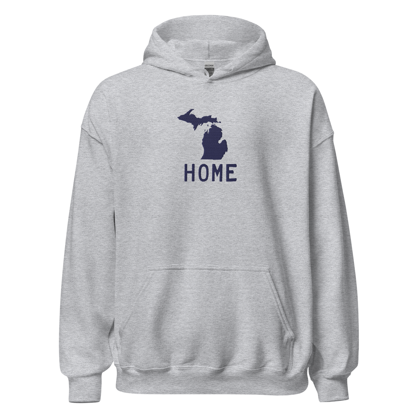 Michigan 'Home' Hoodie (Licence Plate Font) | Unisex Standard - Emb.