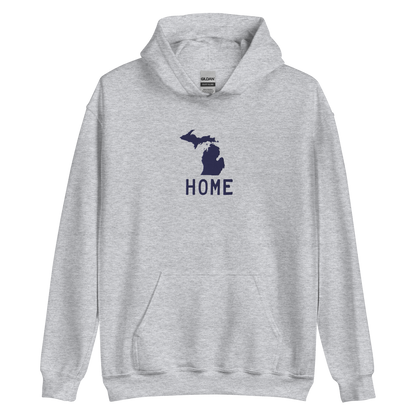 Michigan 'Home' Hoodie (Licence Plate Font) | Unisex Standard - Emb.