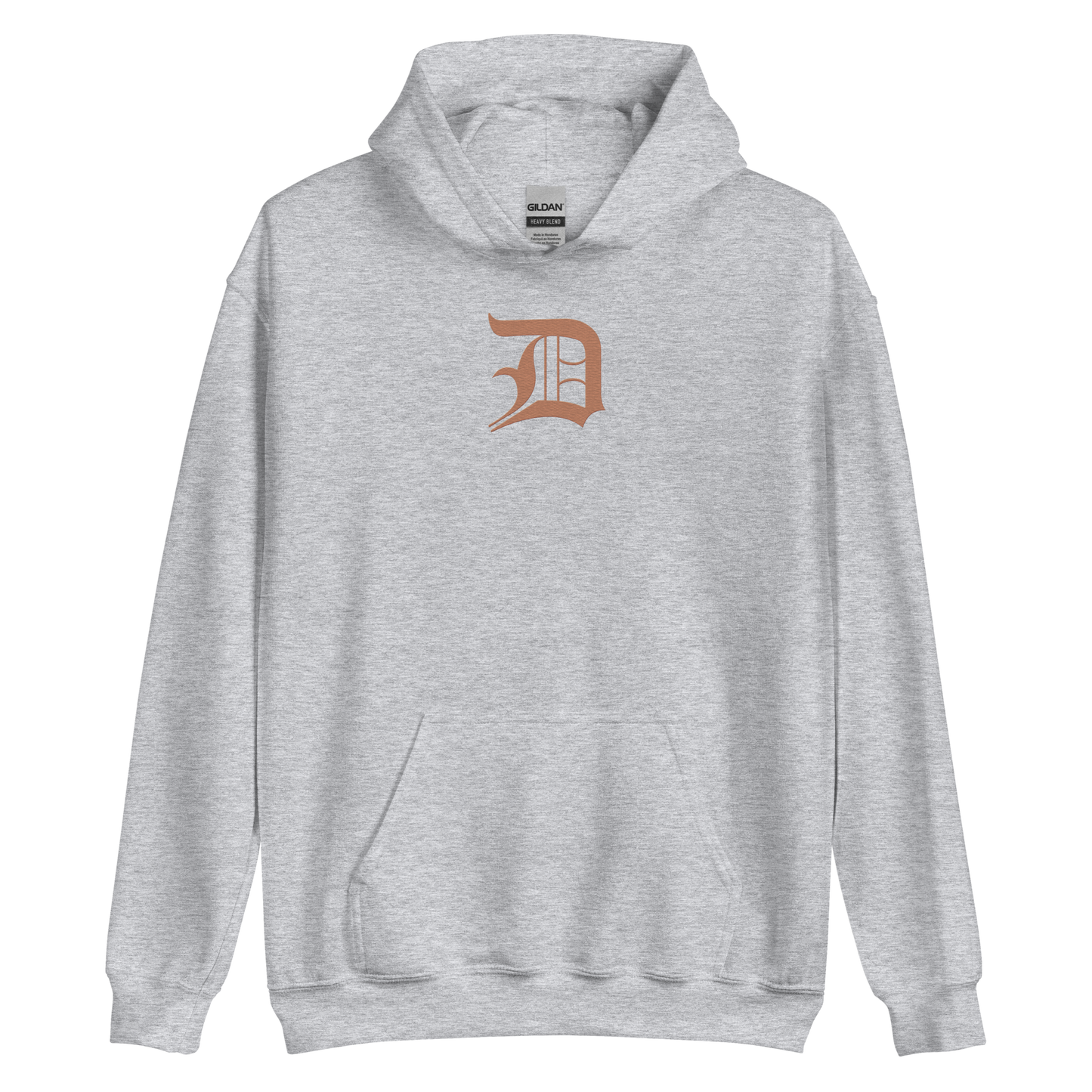 Detroit 'Old English D' Hoodie (Copper Color) | Unisex Standard - Emb.