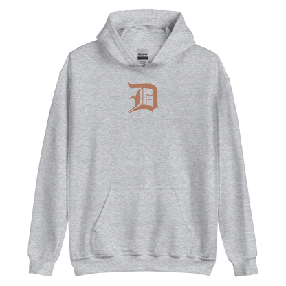 Detroit 'Old English D' Hoodie (Copper Color) | Unisex Standard - Emb.