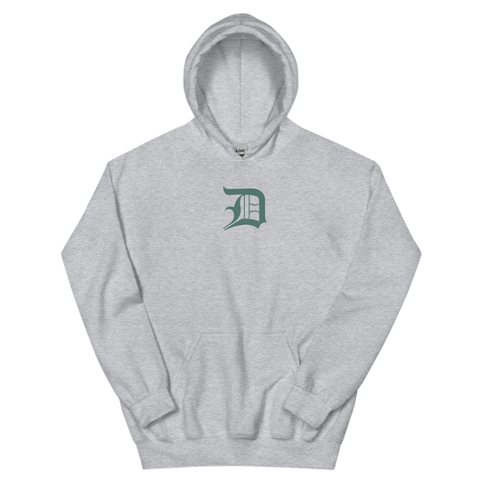 Detroit 'Old English D' Hoodie (Copper Green) | Unisex Standard - Emb.