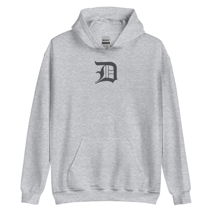 Detroit 'Old English D' Hoodie (Iron Ore Grey) | Unisex Standard - Emb.