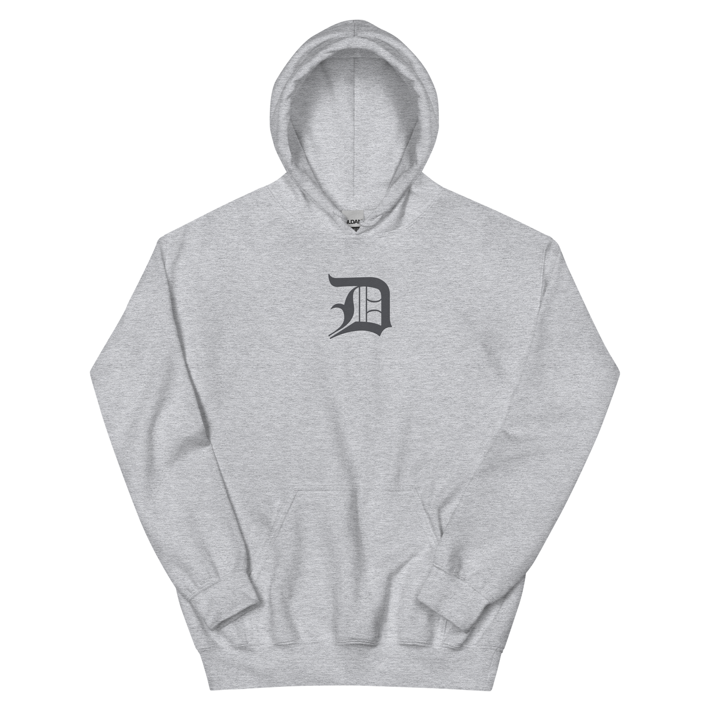 Detroit 'Old English D' Hoodie (Iron Ore Grey) | Unisex Standard - Emb.