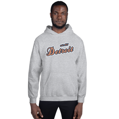 'Detroit EST. 1701' Hoodie (Copper Script Font) | Unisex Standard