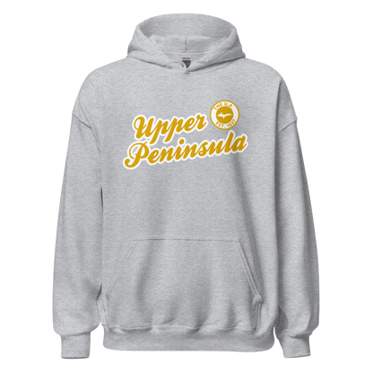 'Upper Peninsula EST. 1837' Hoodie (Gold Script Font) | Unisex Standard