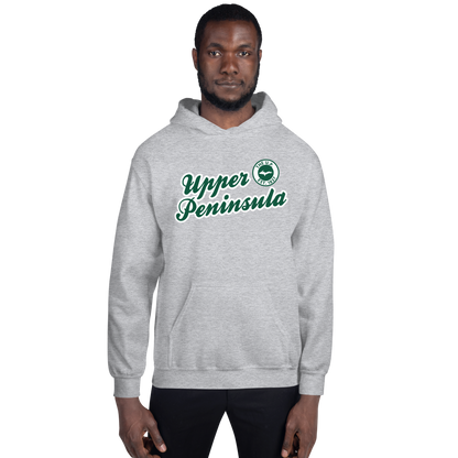 'Upper Peninsula EST. 1837' Hoodie (Superior Green Script Font) | Unisex Standard