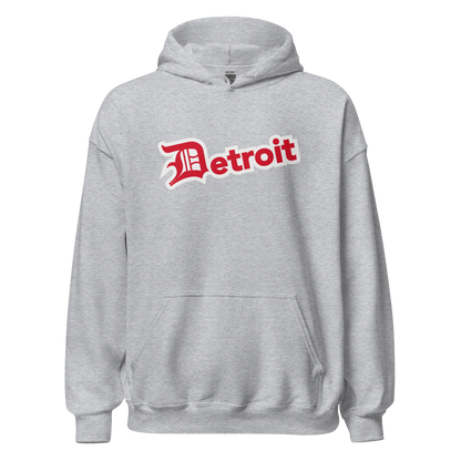 'Detroit' Hoodie (Aliform Red w/ Old English 'D') | Unisex Standard