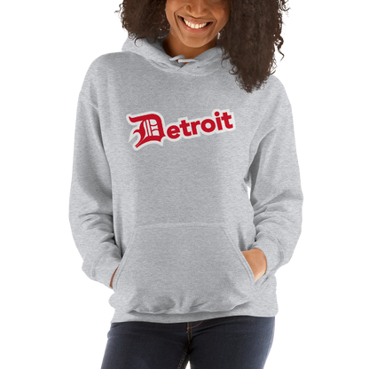 'Detroit' Hoodie (Aliform Red w/ Old English 'D') | Unisex Standard