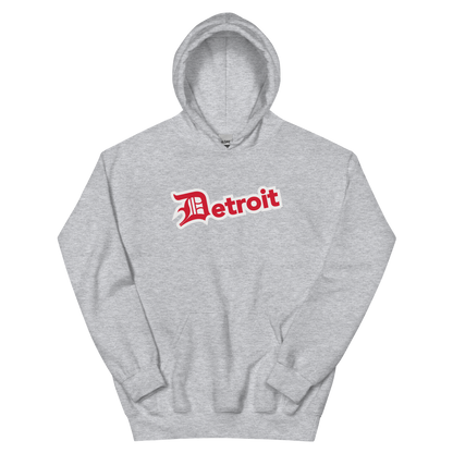 'Detroit' Hoodie (Aliform Red w/ Old English 'D') | Unisex Standard