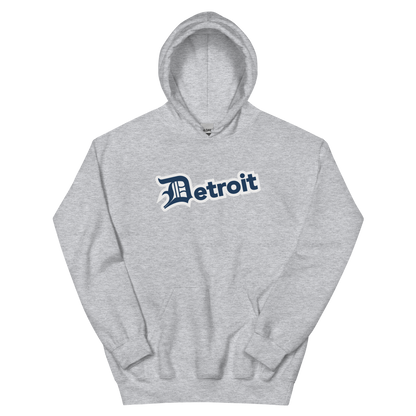 'Detroit' Hoodie (Navy w/ Old English 'D') | Unisex Standard