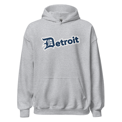 'Detroit' Hoodie (Navy w/ Old English 'D') | Unisex Standard