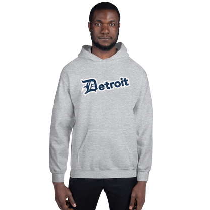 'Detroit' Hoodie (Navy w/ Old English 'D') | Unisex Standard