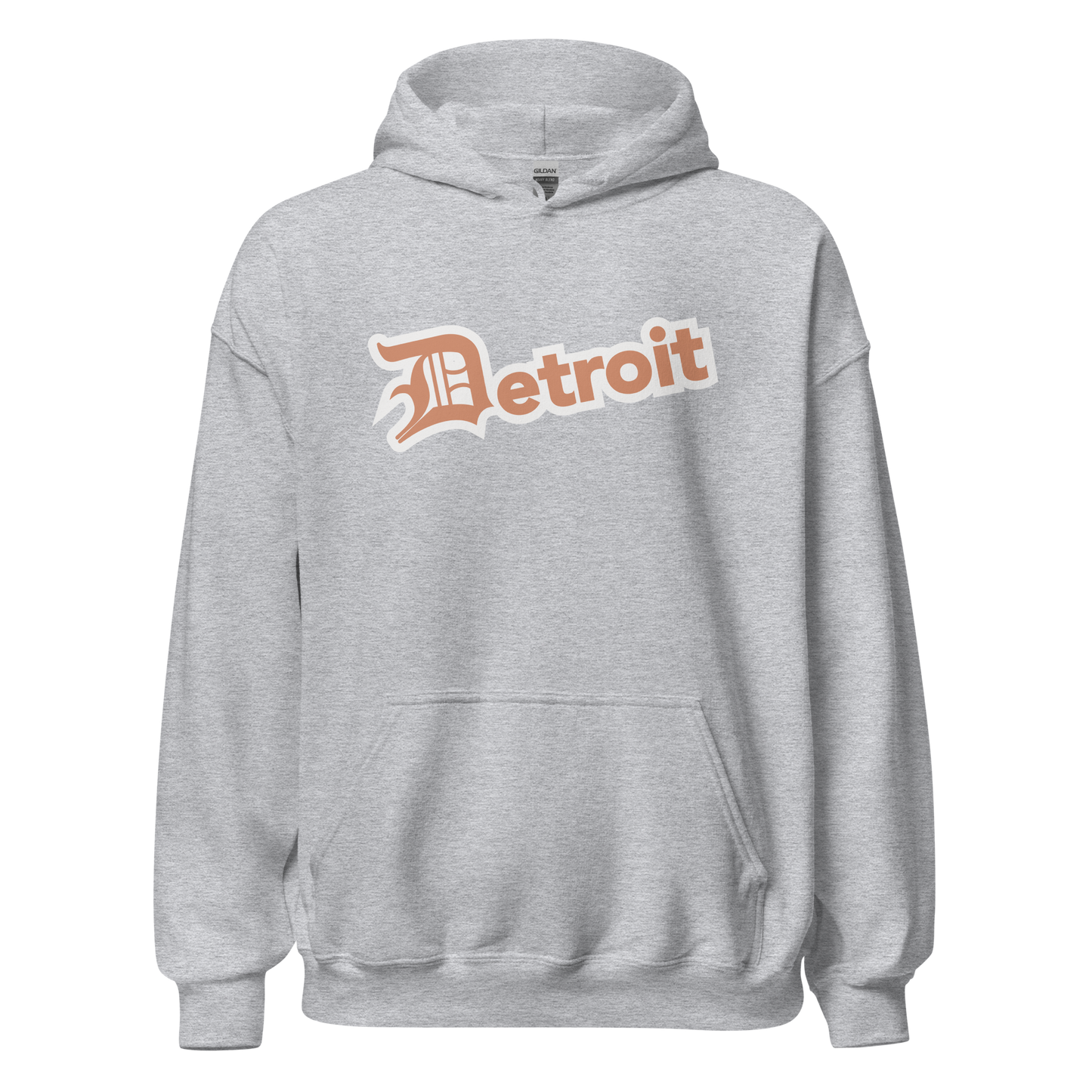 'Detroit' Hoodie (Copper w/ Old English 'D') | Unisex Standard