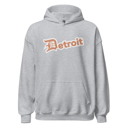 'Detroit' Hoodie (Copper w/ Old English 'D') | Unisex Standard