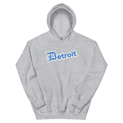 'Detroit' Hoodie (Azure w/ Old English 'D') | Unisex Standard