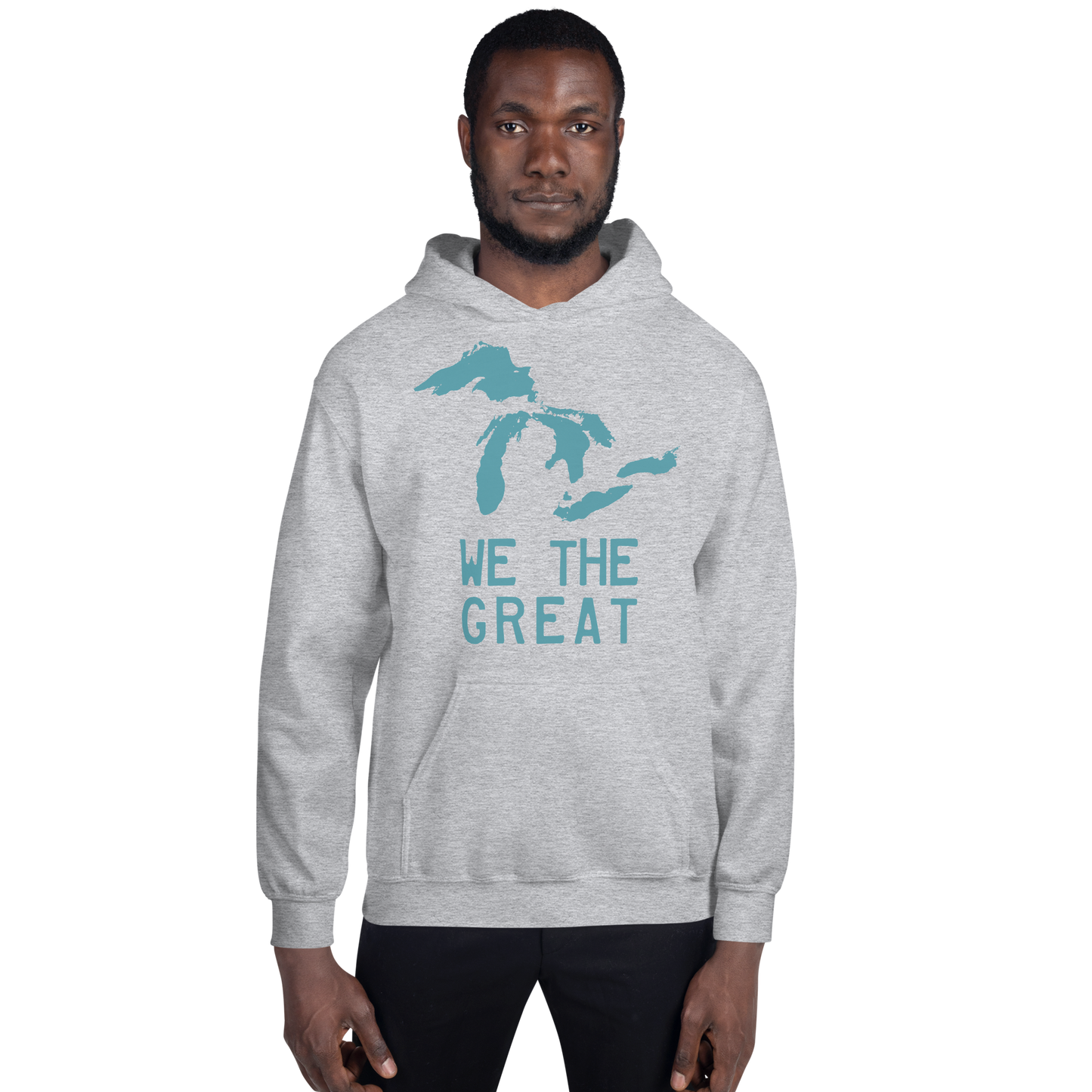 Great Lakes 'We the Great' Hoodie (Huron Blue) | Unisex Standard