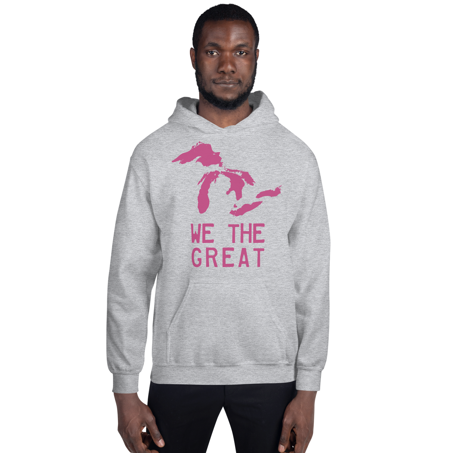 Great Lakes 'We the Great' Hoodie (Apple Blossom Pink) | Unisex Standard