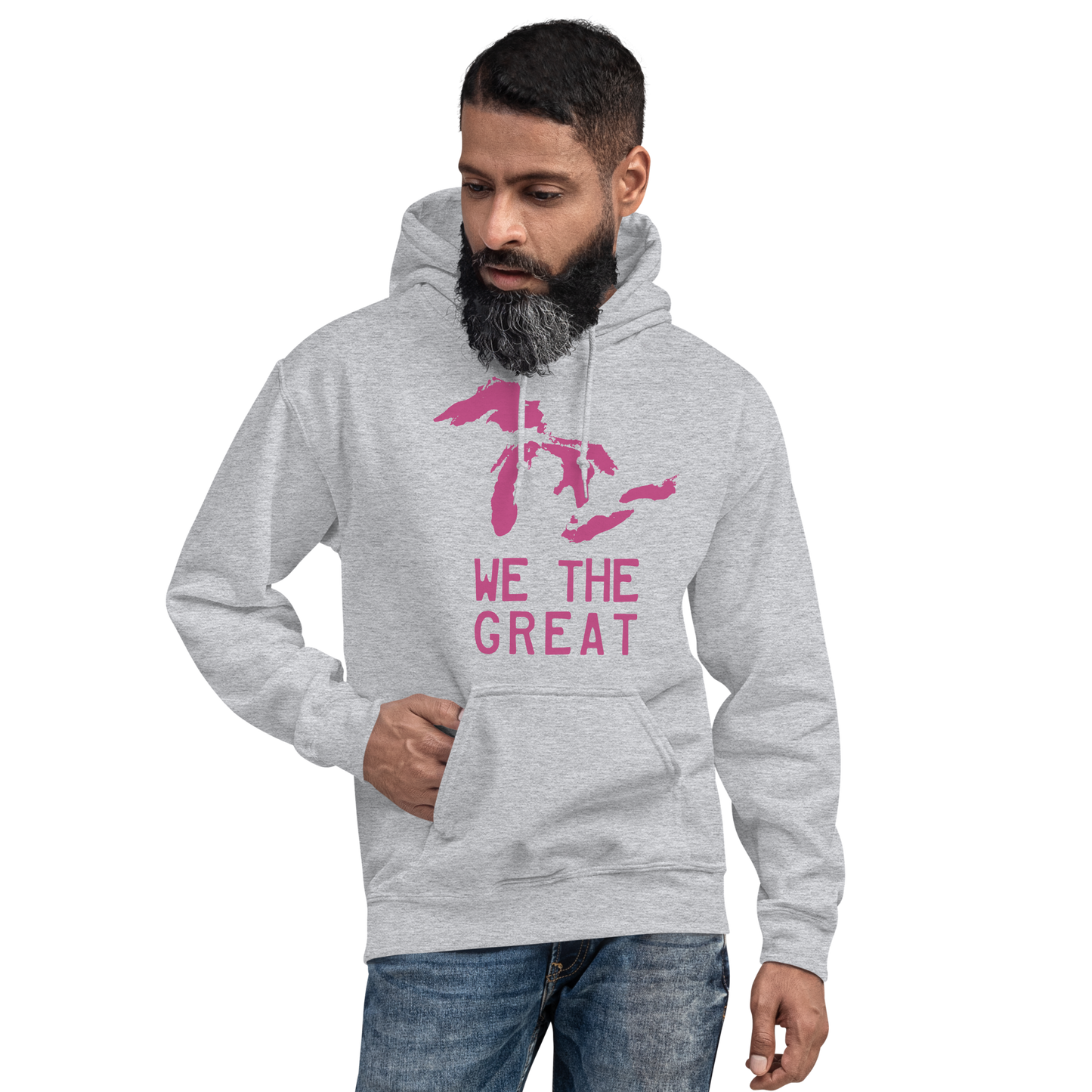 Great Lakes 'We the Great' Hoodie (Apple Blossom Pink) | Unisex Standard