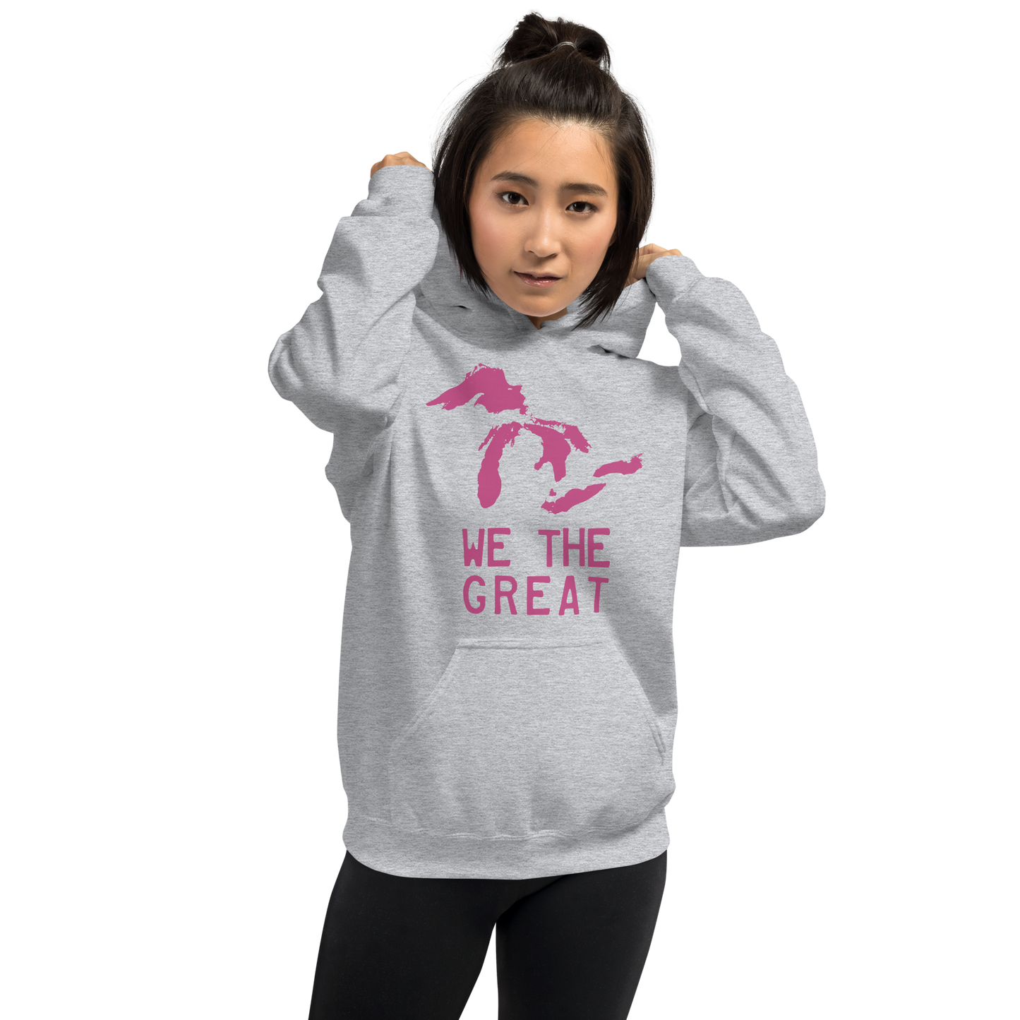 Great Lakes 'We the Great' Hoodie (Apple Blossom Pink) | Unisex Standard