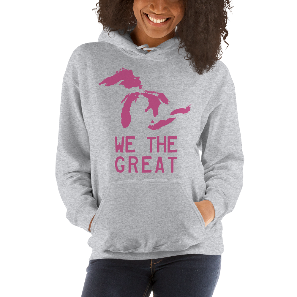 Great Lakes 'We the Great' Hoodie (Apple Blossom Pink) | Unisex Standard