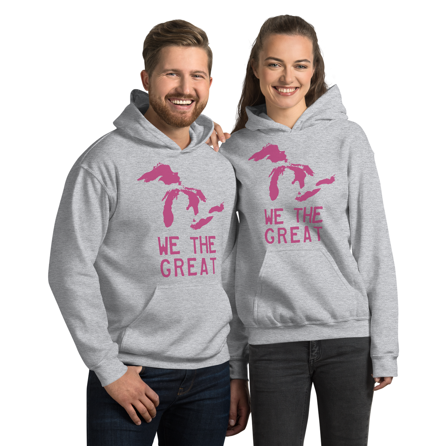 Great Lakes 'We the Great' Hoodie (Apple Blossom Pink) | Unisex Standard