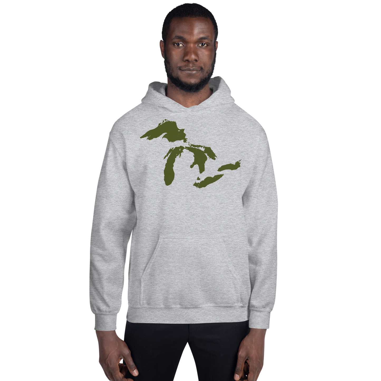 Great Lakes Hoodie (Army Green) | Unisex Standard