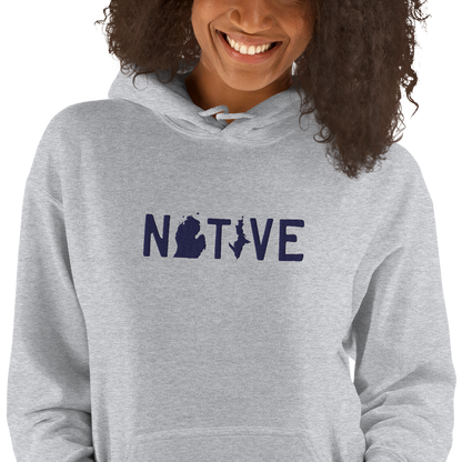 Michigan 'Native' Hoodie (Licence Plate Font) | Unisex Standard - Emb.