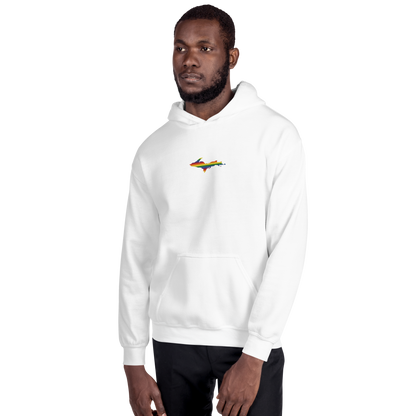 Michigan Upper Peninsula Hoodie (w/ Embroidered UP Pride Flag Outline) | Unisex Standard