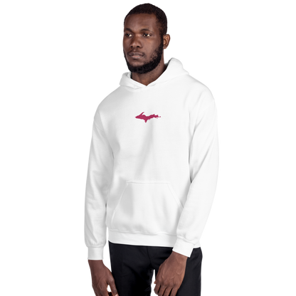 Michigan Upper Peninsula Hoodie (w/ Embroidered Pink UP Outline) | Unisex Standard
