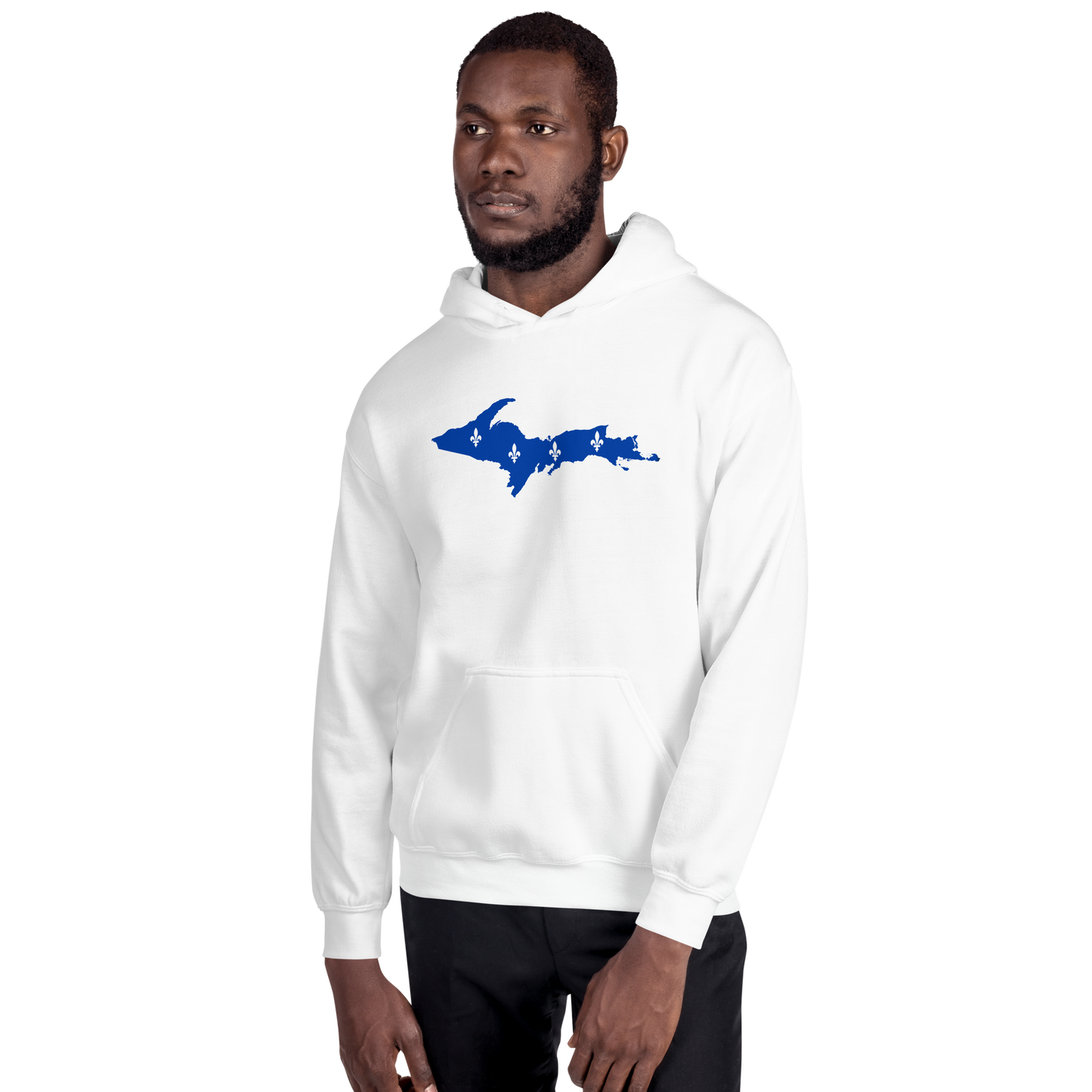 Michigan Upper Peninsula Hoodie (w/ UP Quebec Flag Outline) | Unisex Standard