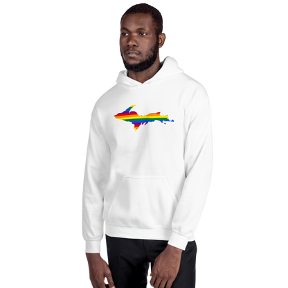 Michigan Upper Peninsula Hoodie (w/ UP Pride Flag Outline) | Unisex Standard