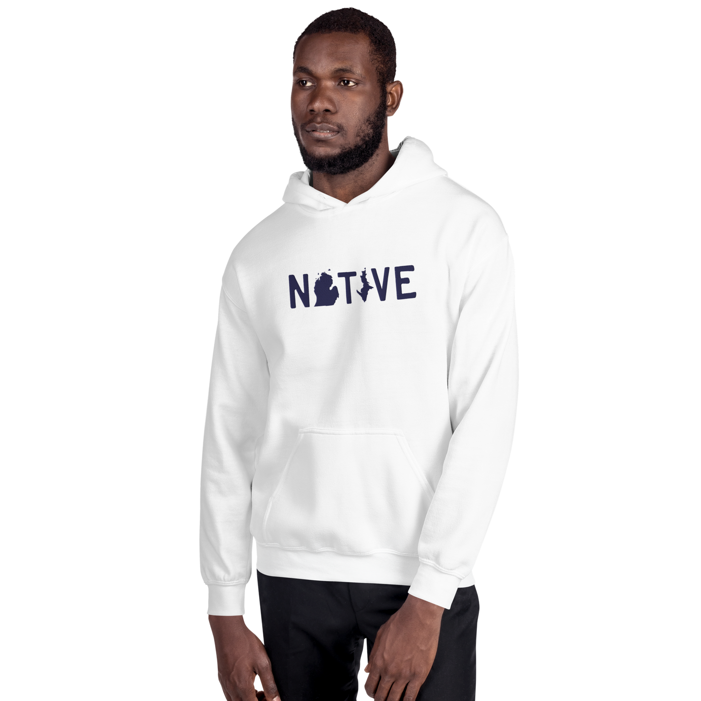 Michigan 'Native' Hoodie (Licence Plate Font) | Unisex Standard - Emb.