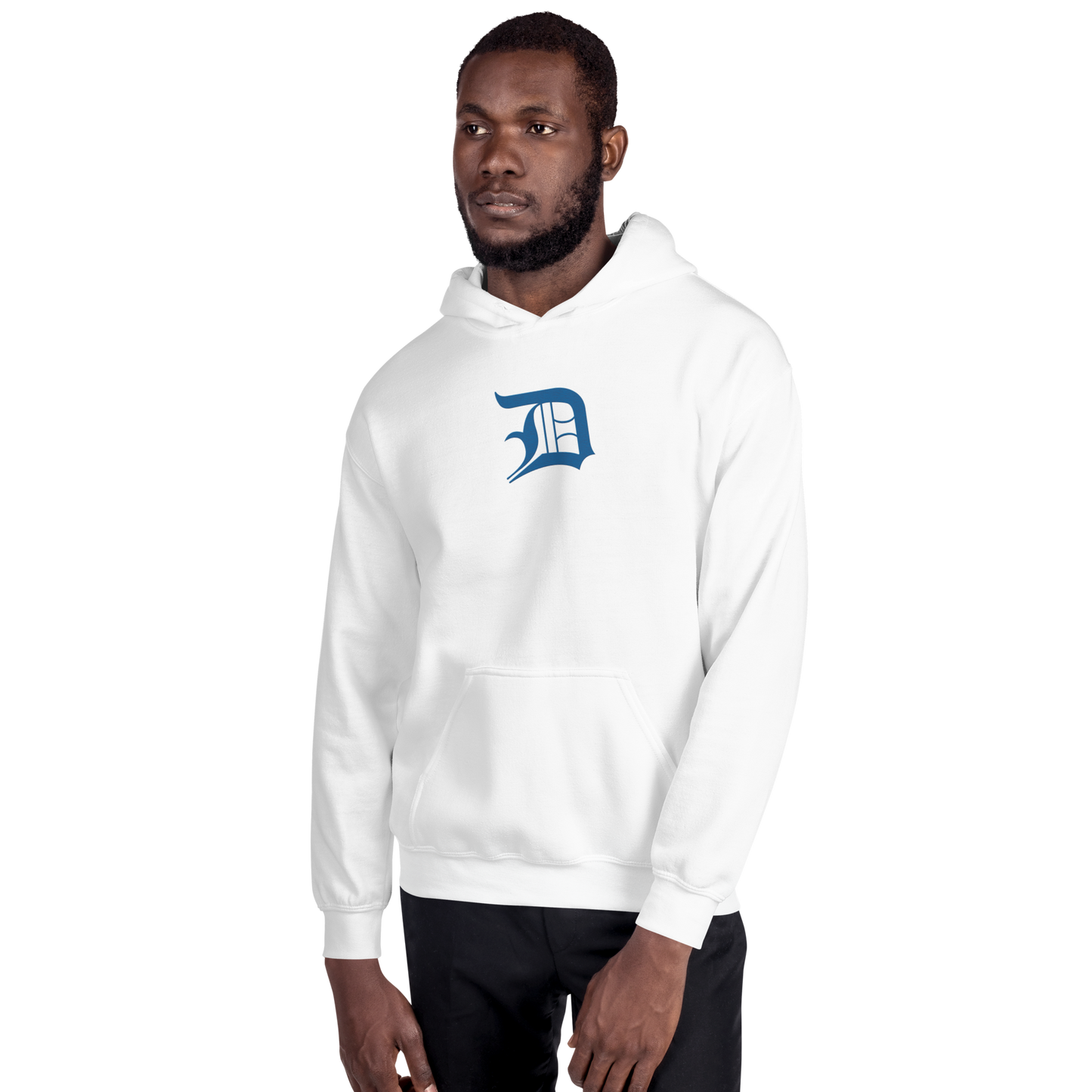 Detroit 'Old English D' Hoodie (Azure) | Unisex Standard - Emb.